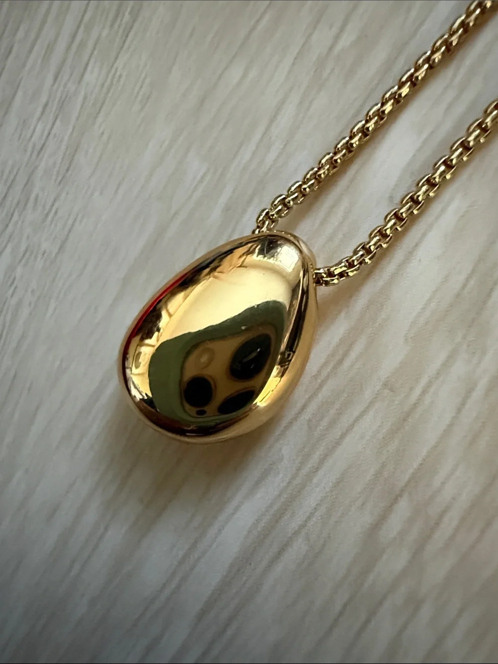 House of Harlow 1960 Gold Teardrop Pendant on Fine Chain